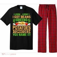 Look Look I Got Beans Greens Potatoes Tomatoes You Name It Pajama Set thumb 0