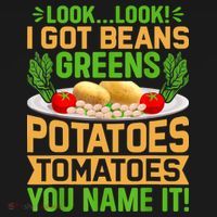 Look Look I Got Beans Greens Potatoes Tomatoes You Name It Visor thumb 3