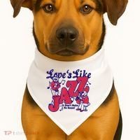 LoveS Like Jazz...It DonT Make No Sense USA-Made Doggie Bandana thumb 1