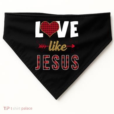 Love Like Jesus Cute Leopard USA-Made Doggie Bandana