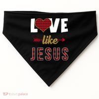Love Like Jesus Cute Leopard USA-Made Doggie Bandana thumb 0