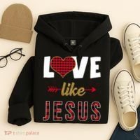Love Like Jesus Cute Leopard Hoodie thumb 4