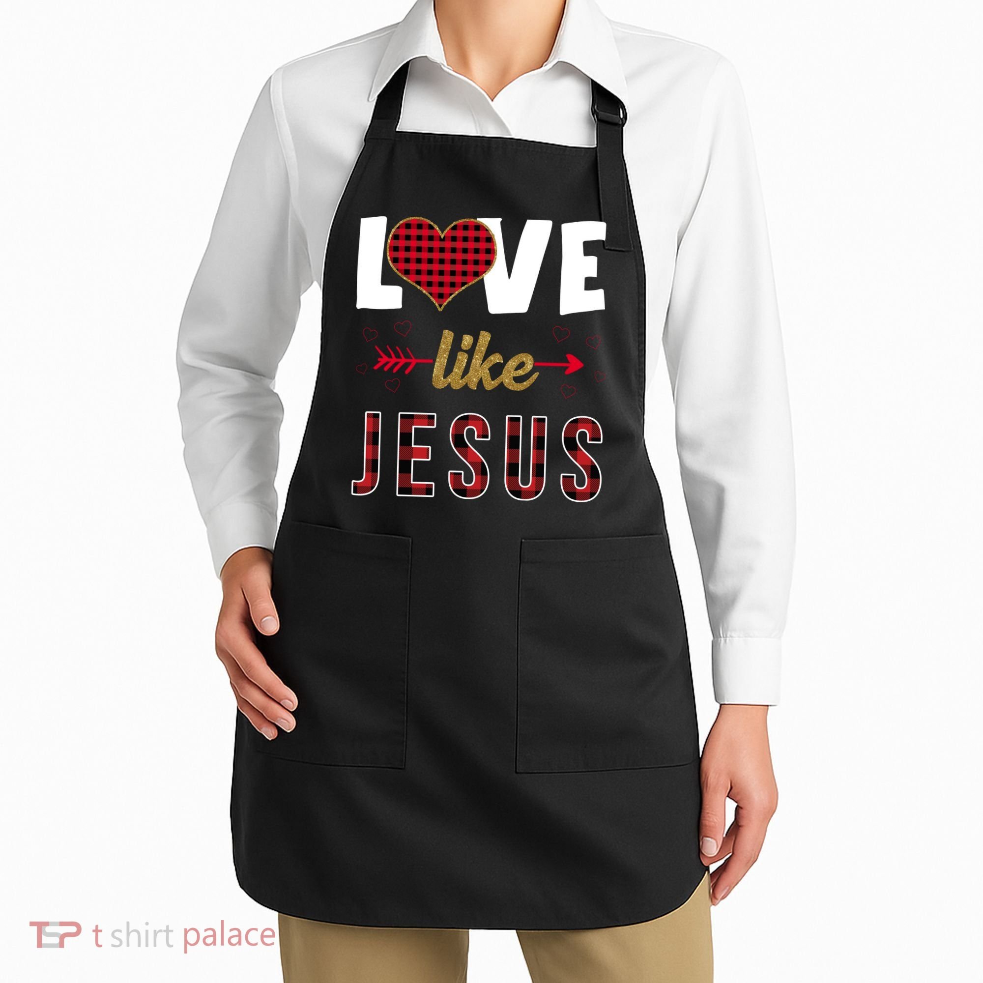 Love Like Jesus Cute Leopard Apron
