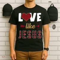 Love Like Jesus Cute Leopard T-Shirt thumb 6