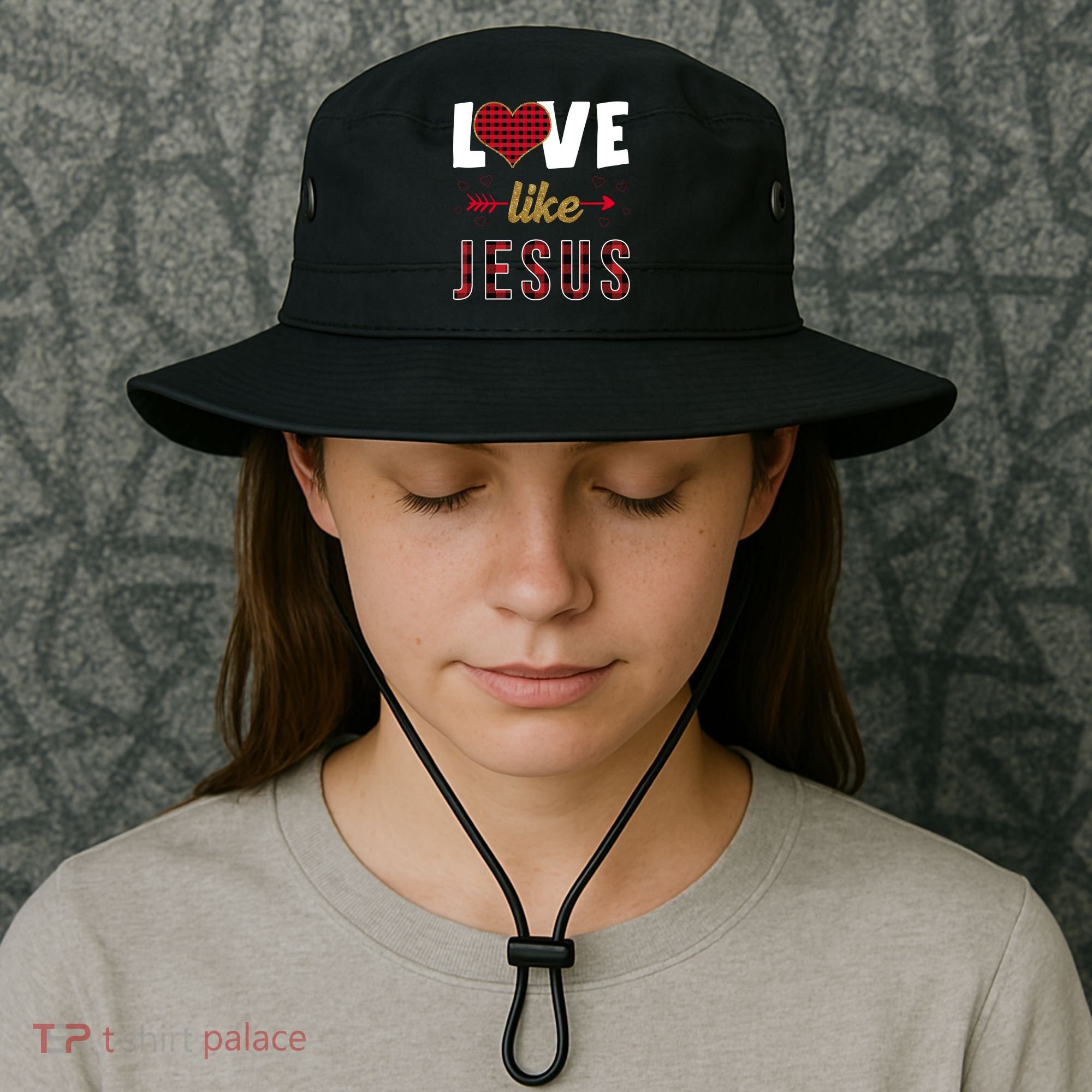 Love Like Jesus Cute Leopard Bucket Hat
