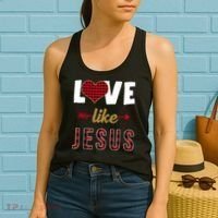Love Like Jesus Cute Leopard Women's Tank Top thumb 2