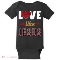 Love Like Jesus Cute Leopard Baby Bodysuit thumb 0