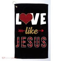 Love Like Jesus Cute Leopard Golf Towel thumb 0