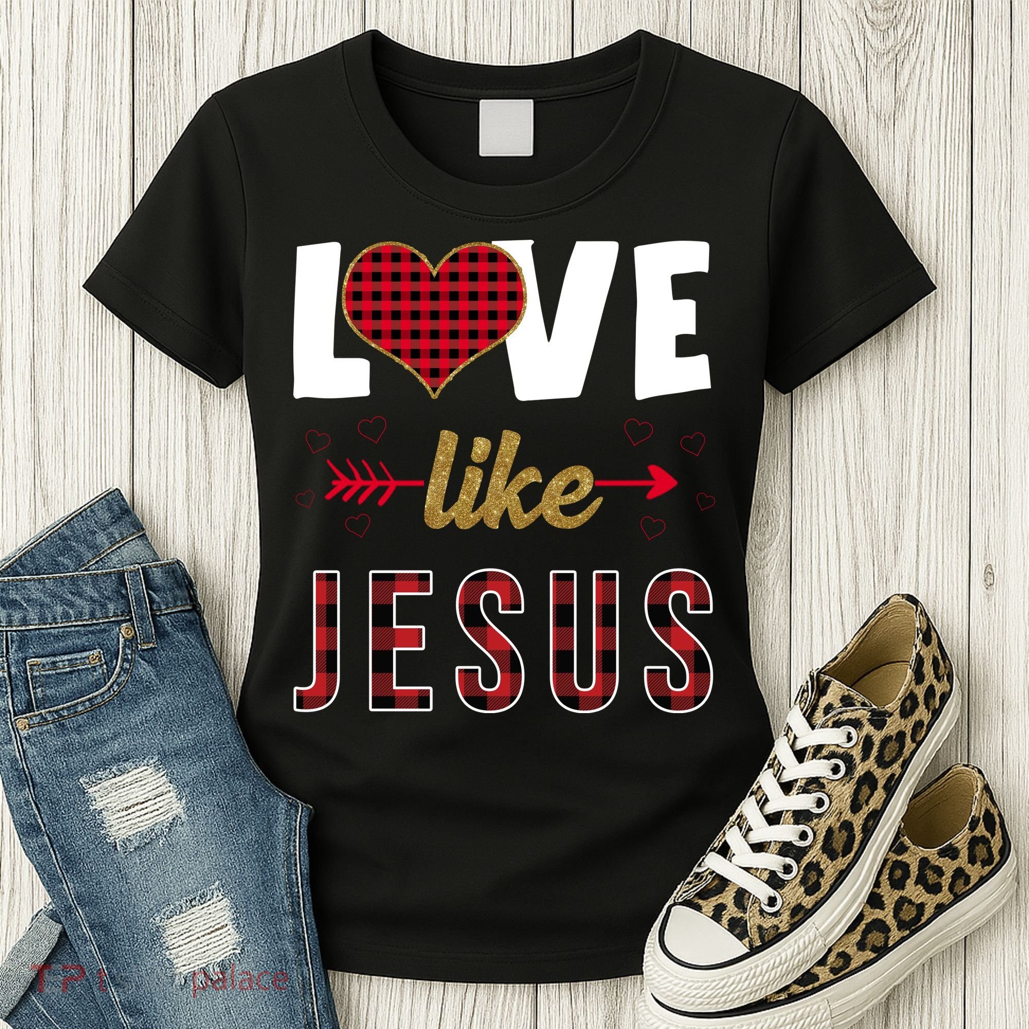 Love Like Jesus Cute Leopard Women's T-Shirt