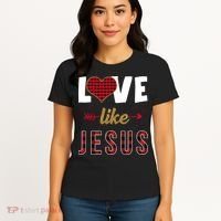 Love Like Jesus Cute Leopard Women's T-Shirt thumb 4