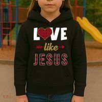 Love Like Jesus Cute Leopard Kids Hoodie thumb 3