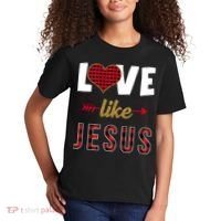 Love Like Jesus Cute Leopard Kids T-Shirt thumb 2