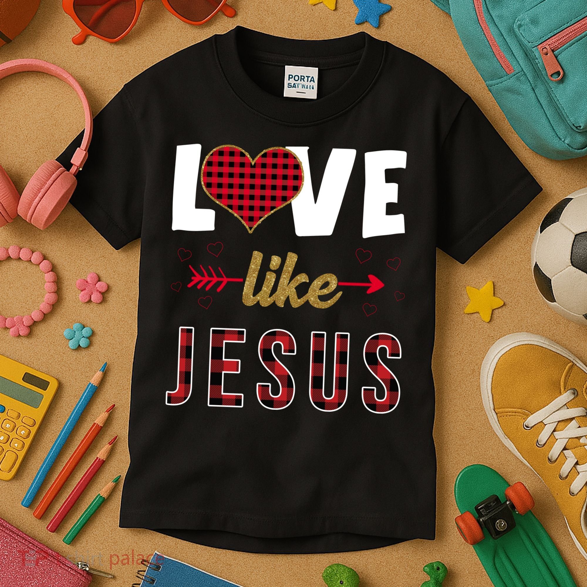 Love Like Jesus Cute Leopard Kids T-Shirt