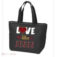 Love Like Jesus Cute Leopard Tote Bag thumb 3