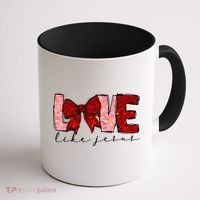 Love Like Jesus Coquette Bow Valentine Coffee Mug thumb 1