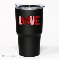 Love Like Jesus Coquette Bow Valentine Tumbler thumb 0