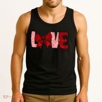 Love Like Jesus Coquette Bow Valentine Tank Top thumb 3