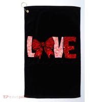 Love Like Jesus Coquette Bow Valentine Golf Towel thumb 0
