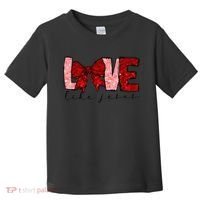 Love Like Jesus Coquette Bow Valentine Toddler T-Shirt thumb 0