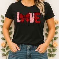 Love Like Jesus Coquette Bow Valentine Women's T-Shirt thumb 2