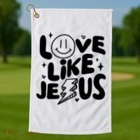 Love Like Jesus Christian Church Golf Towel thumb 1