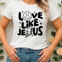 Love Like Jesus Christian Church Women's T-Shirt thumb 2