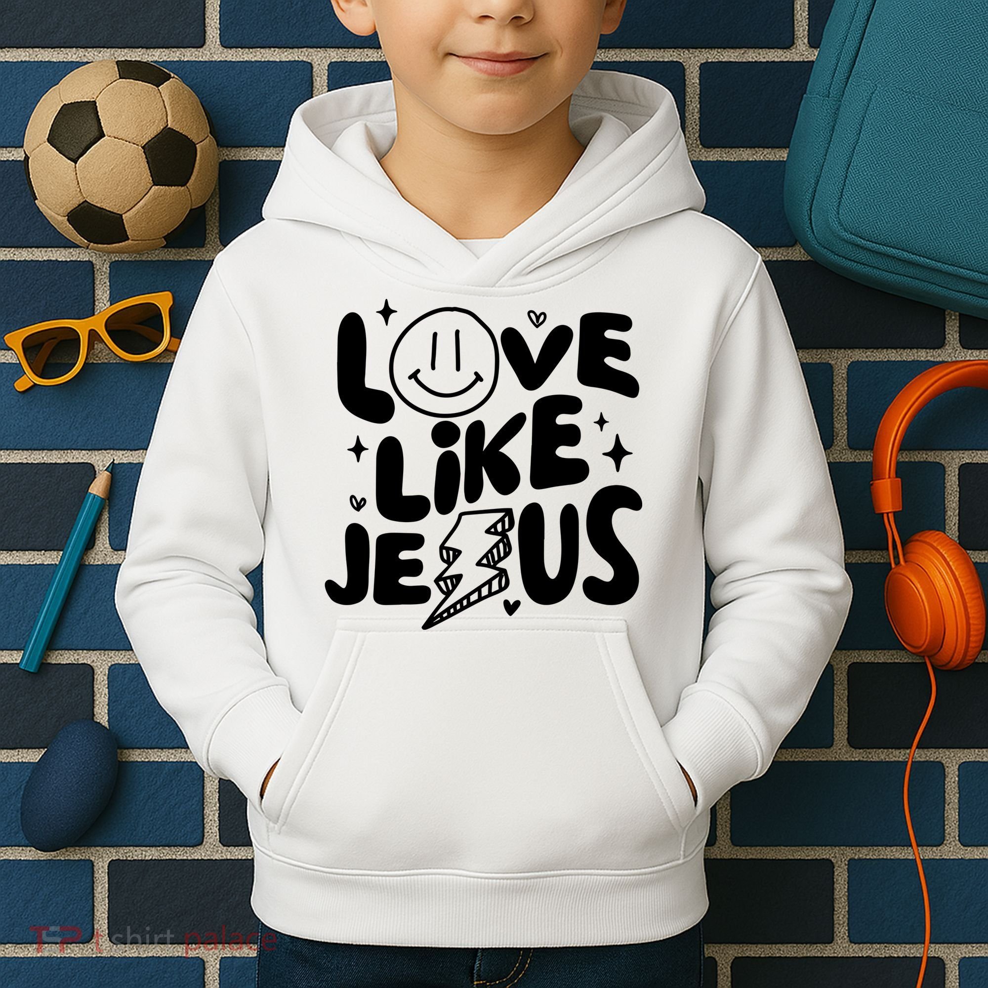 Love Like Jesus Christian Church Kids Hoodie