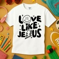 Love Like Jesus Christian Church Kids T-Shirt thumb 3
