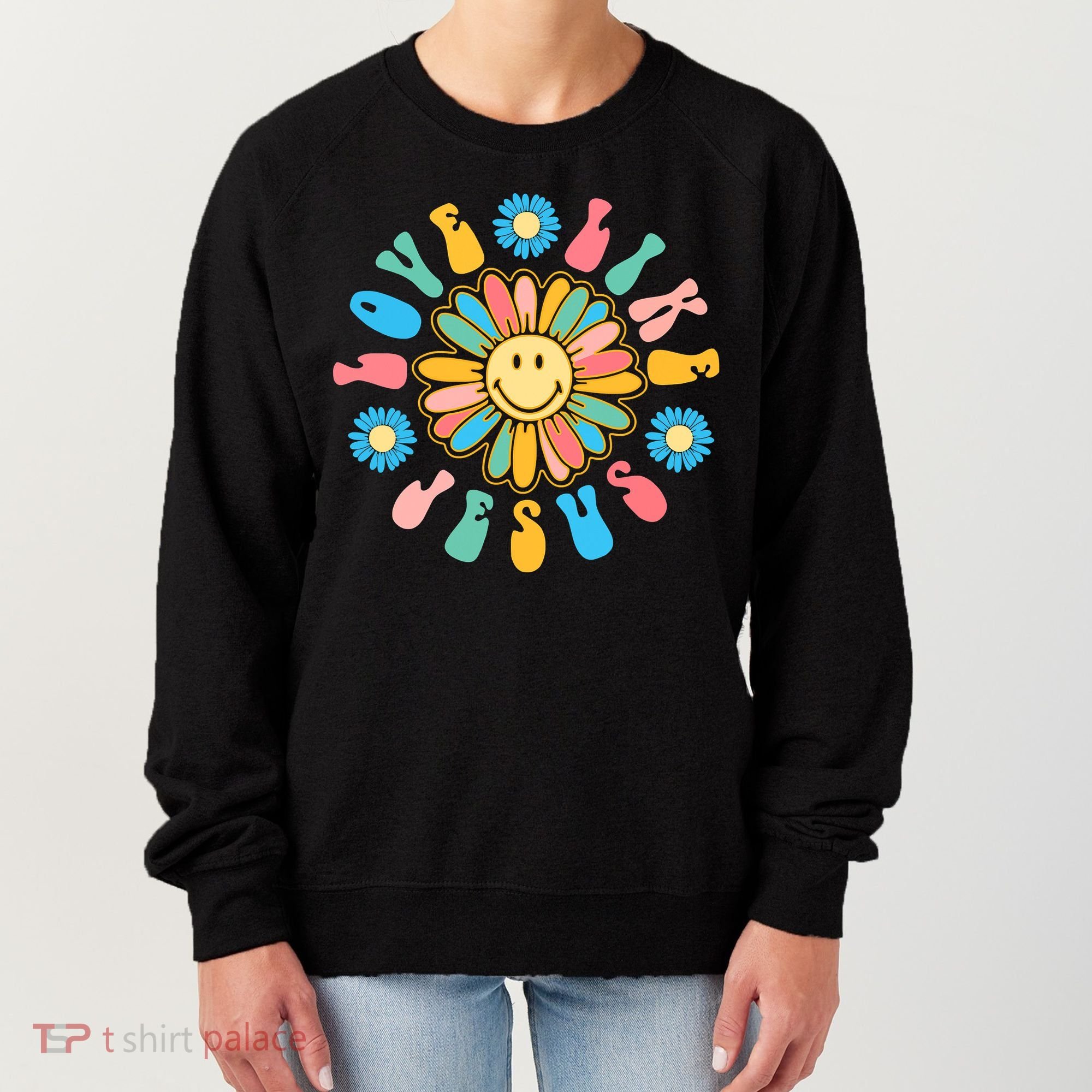 Love Like Jesus Religious God Funny Christian Women's Sweatshirt