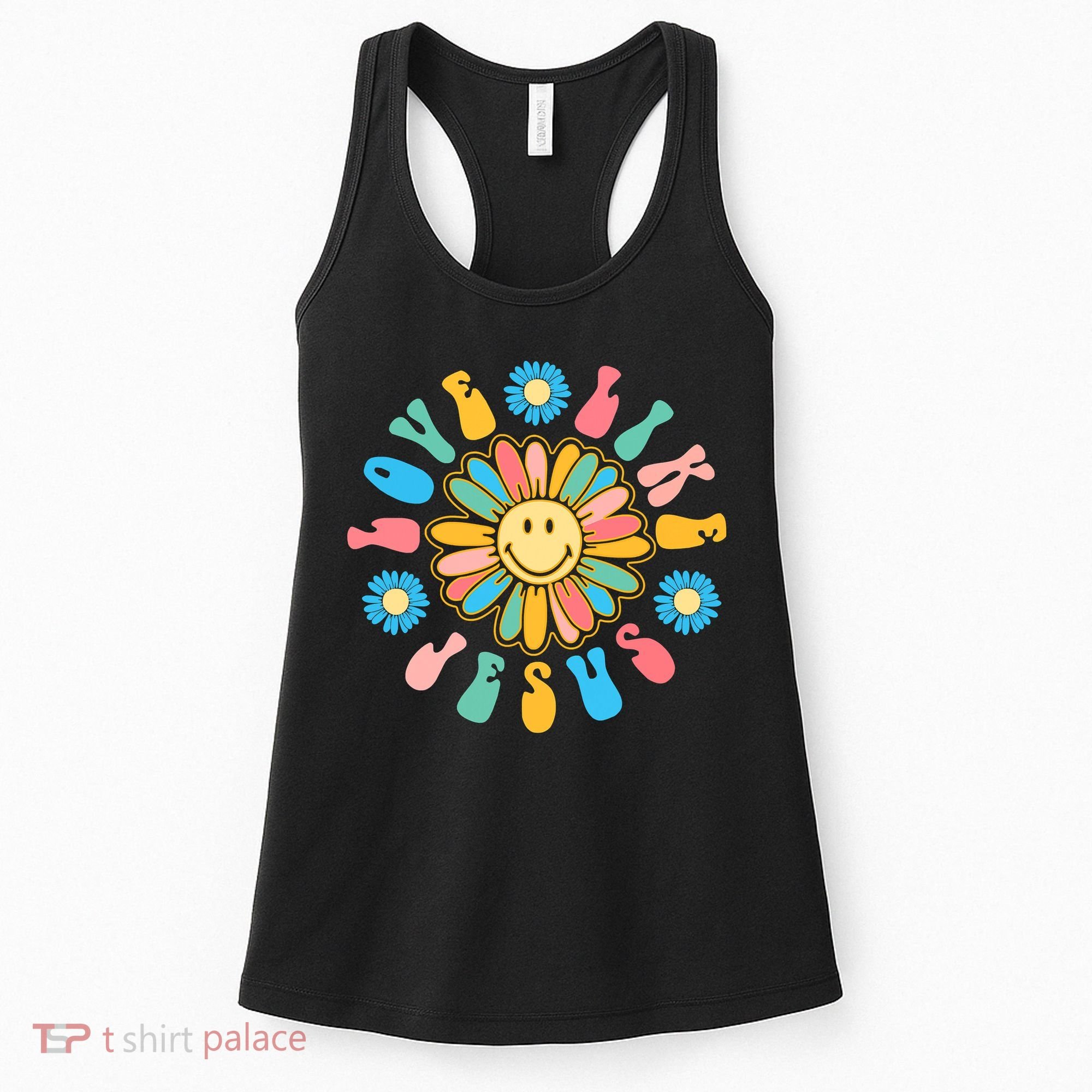 Love Like Jesus Religious God Funny Christian Women's Tank Top