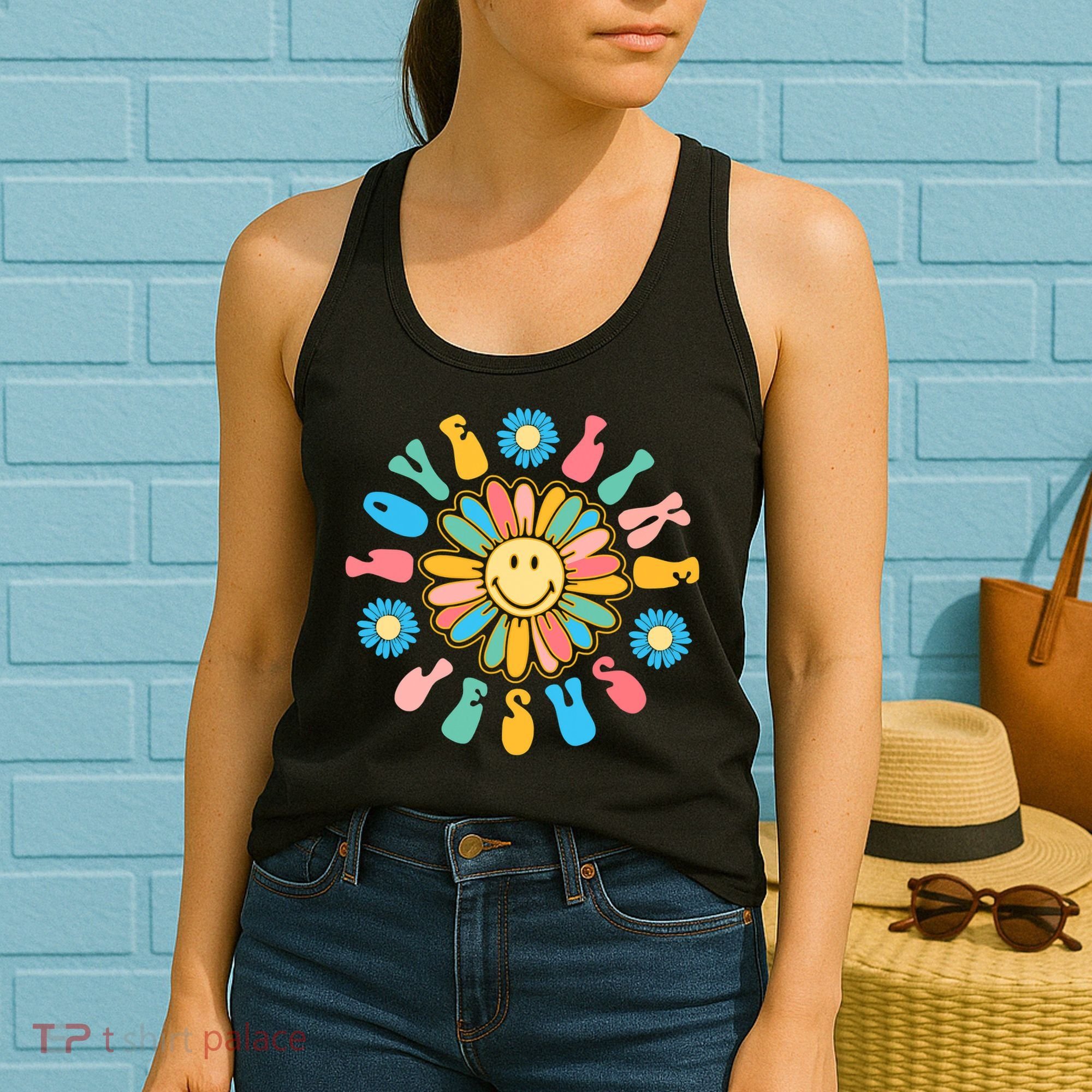Love Like Jesus Religious God Funny Christian Women's Tank Top