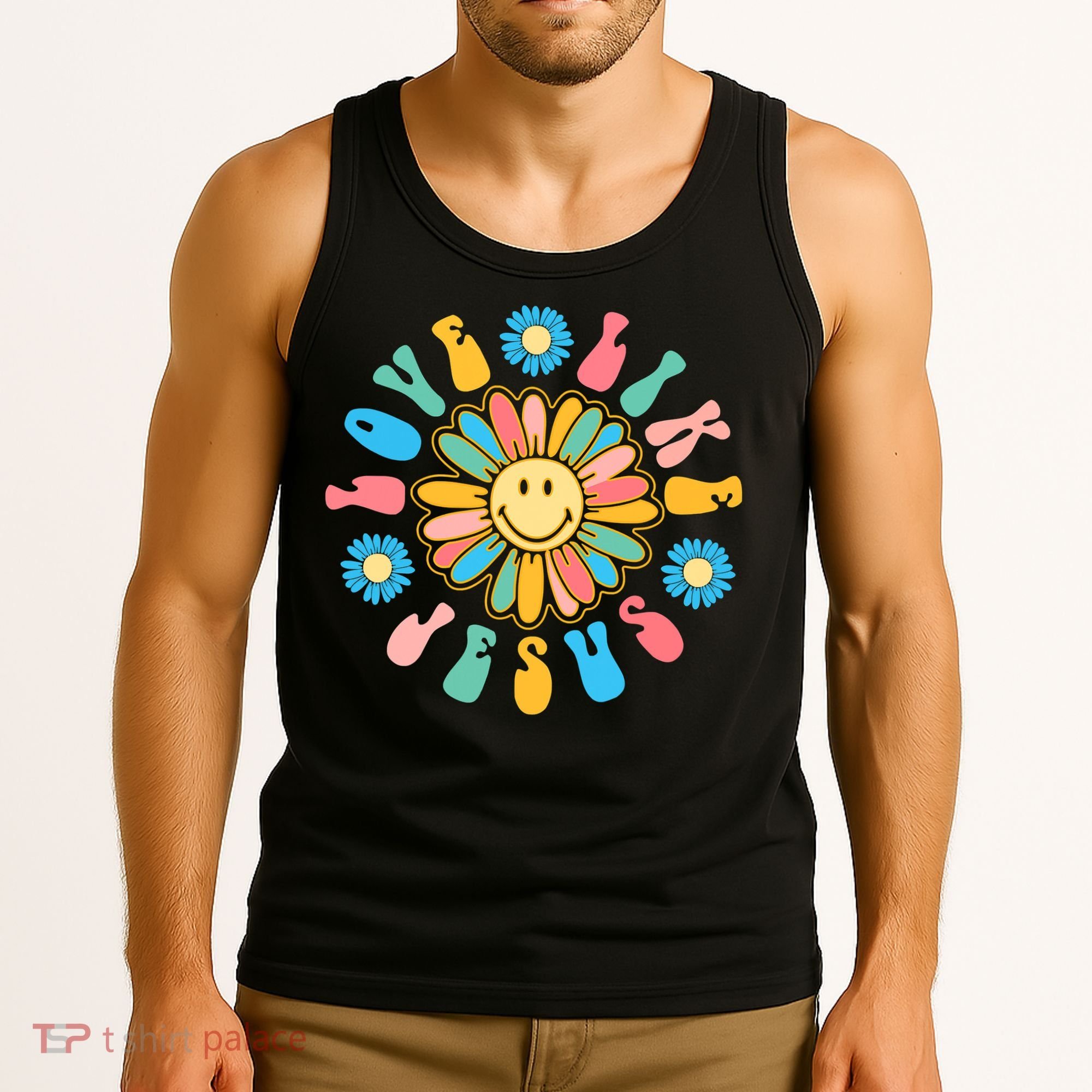 Love Like Jesus Religious God Funny Christian Tank Top