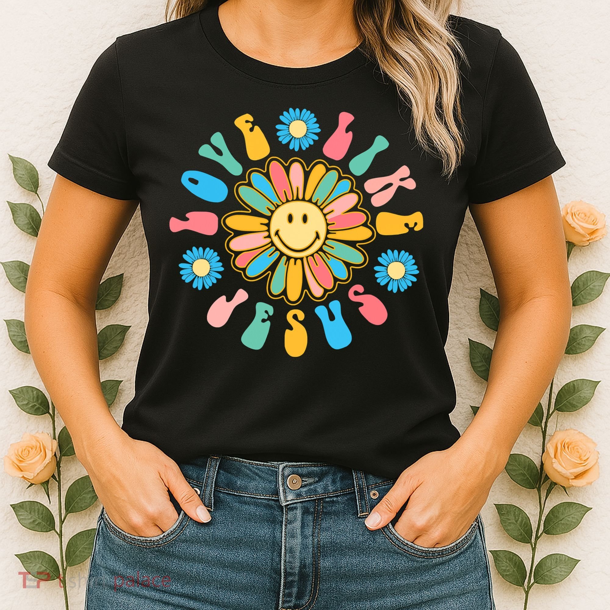 Love Like Jesus Religious God Funny Christian Women's T-Shirt
