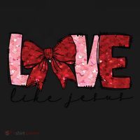 Love Like Jesus Valentine Coquette Valentine Toddler Hoodie thumb 2