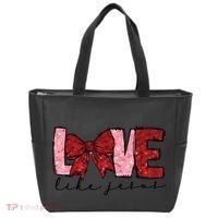 Love Like Jesus Valentine Coquette Valentine Tote Bag thumb 0