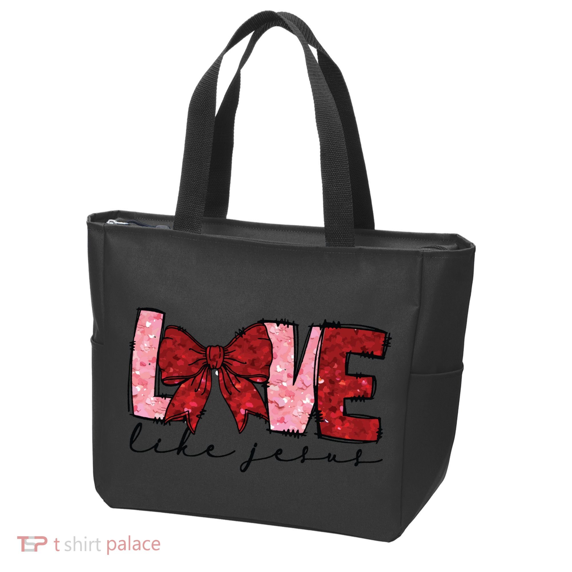 Love Like Jesus Valentine Coquette Valentine Tote Bag