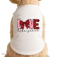 Love Like Jesus Valentine Coquette Valentine Doggie Tank thumb 0