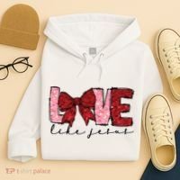 Love Like Jesus Valentine Coquette Valentine Hoodie thumb 4