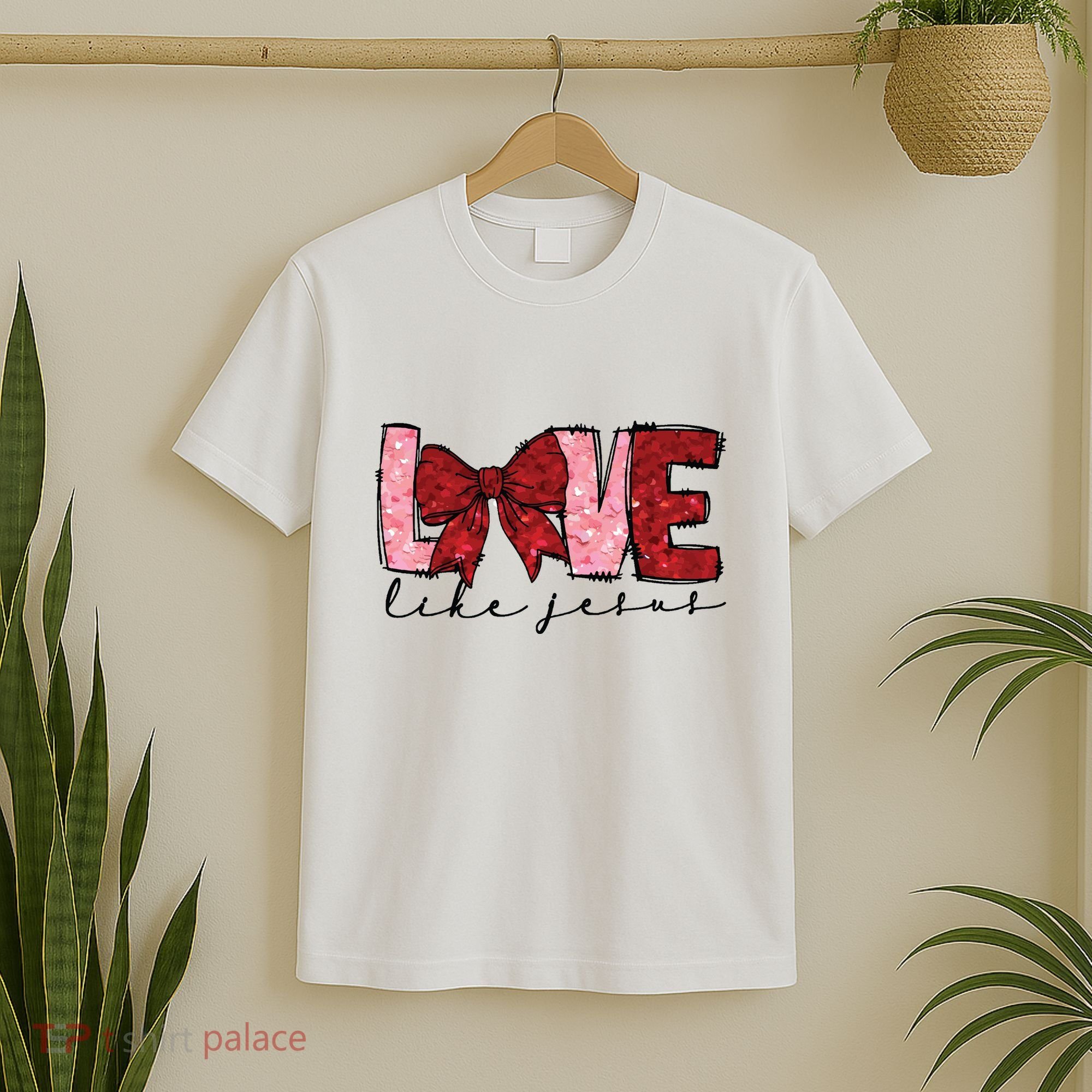 Love Like Jesus Valentine Coquette Valentine T-Shirt