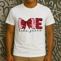 Love Like Jesus Valentine Coquette Valentine T-Shirt thumb 3