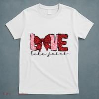 Love Like Jesus Valentine Coquette Valentine T-Shirt thumb 5