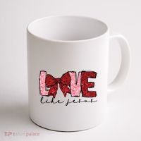 Love Like Jesus Valentine Coquette Valentine Coffee Mug thumb 1
