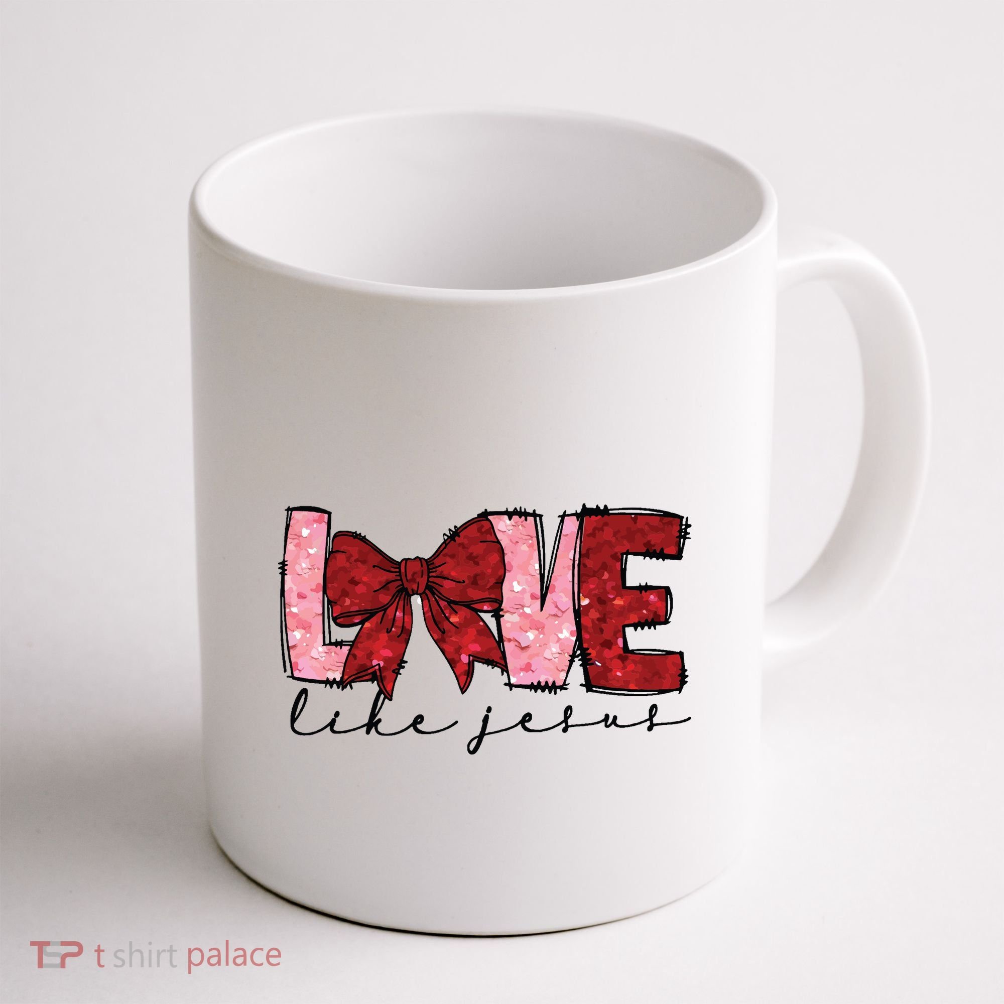 Love Like Jesus Valentine Coquette Valentine Coffee Mug