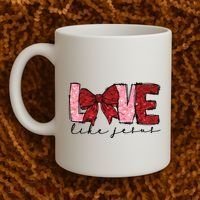 Love Like Jesus Valentine Coquette Valentine Coffee Mug thumb 2