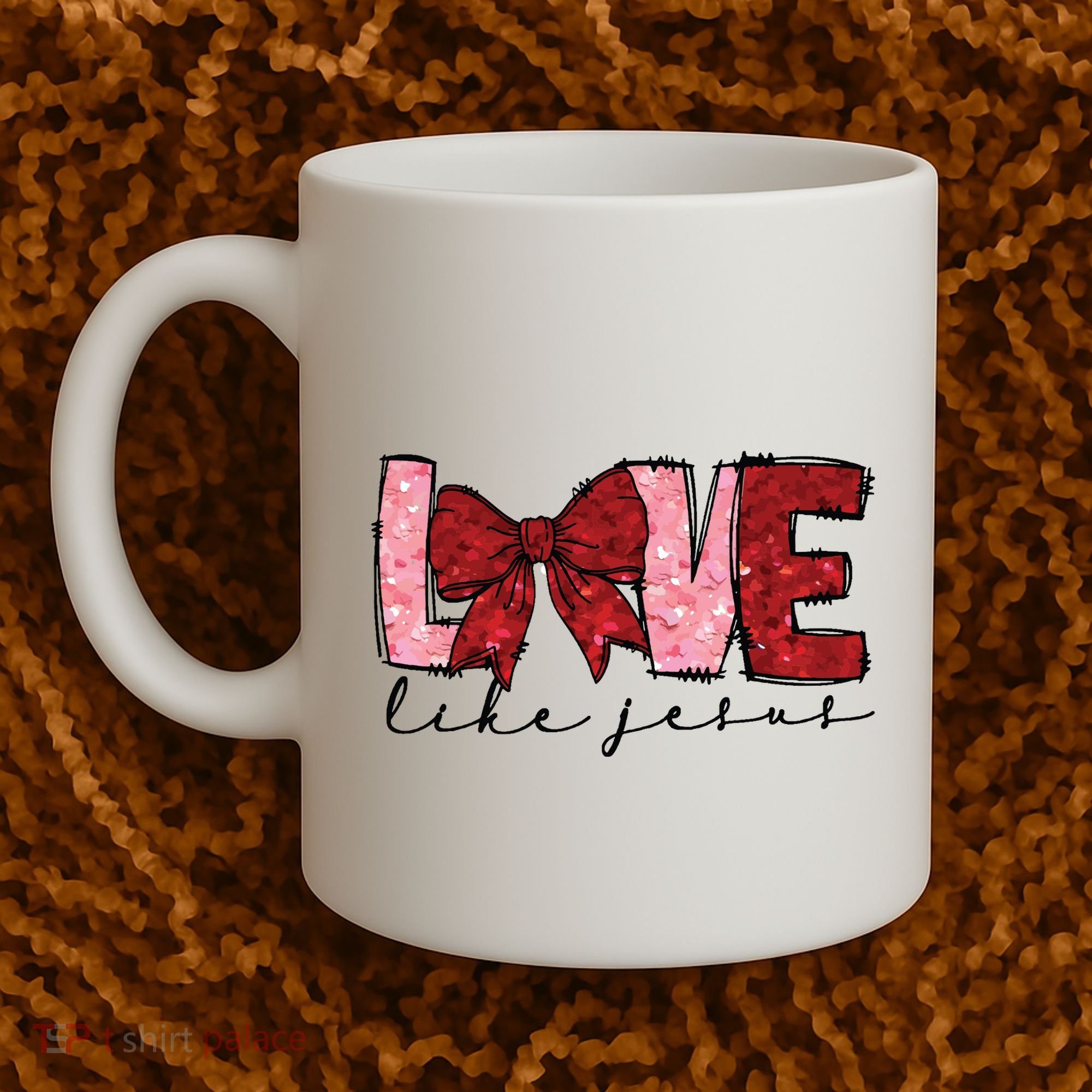 Love Like Jesus Valentine Coquette Valentine Coffee Mug