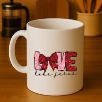 Love Like Jesus Valentine Coquette Valentine Coffee Mug thumb 4