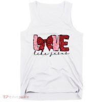 Love Like Jesus Valentine Coquette Valentine Tank Top thumb 0