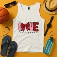 Love Like Jesus Valentine Coquette Valentine Tank Top thumb 4