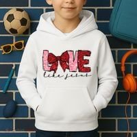 Love Like Jesus Valentine Coquette Valentine Kids Hoodie thumb 2