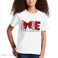 Love Like Jesus Valentine Coquette Valentine Kids T-Shirt thumb 2
